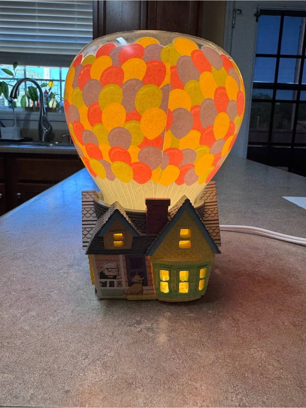 Up Balloon House Night Light - Yellow/Bright Multi-color